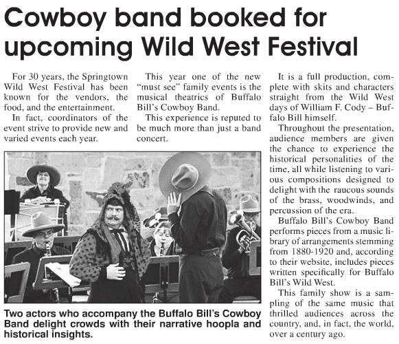 Springtown Epigraph Story, Sept. 4, 2014